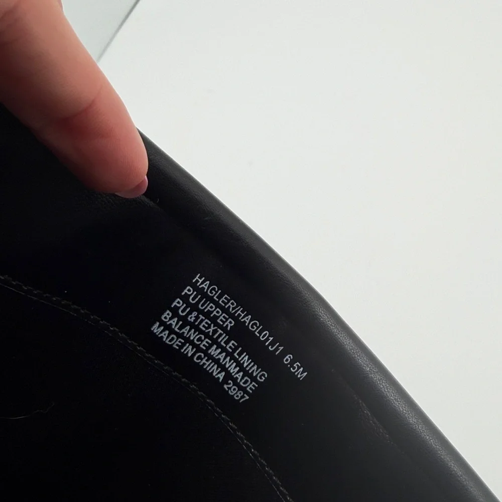 NEW MADDEN GIRL BLACK LEATHER TALL POINTED TOE BOOTS - Picture 9 of 9